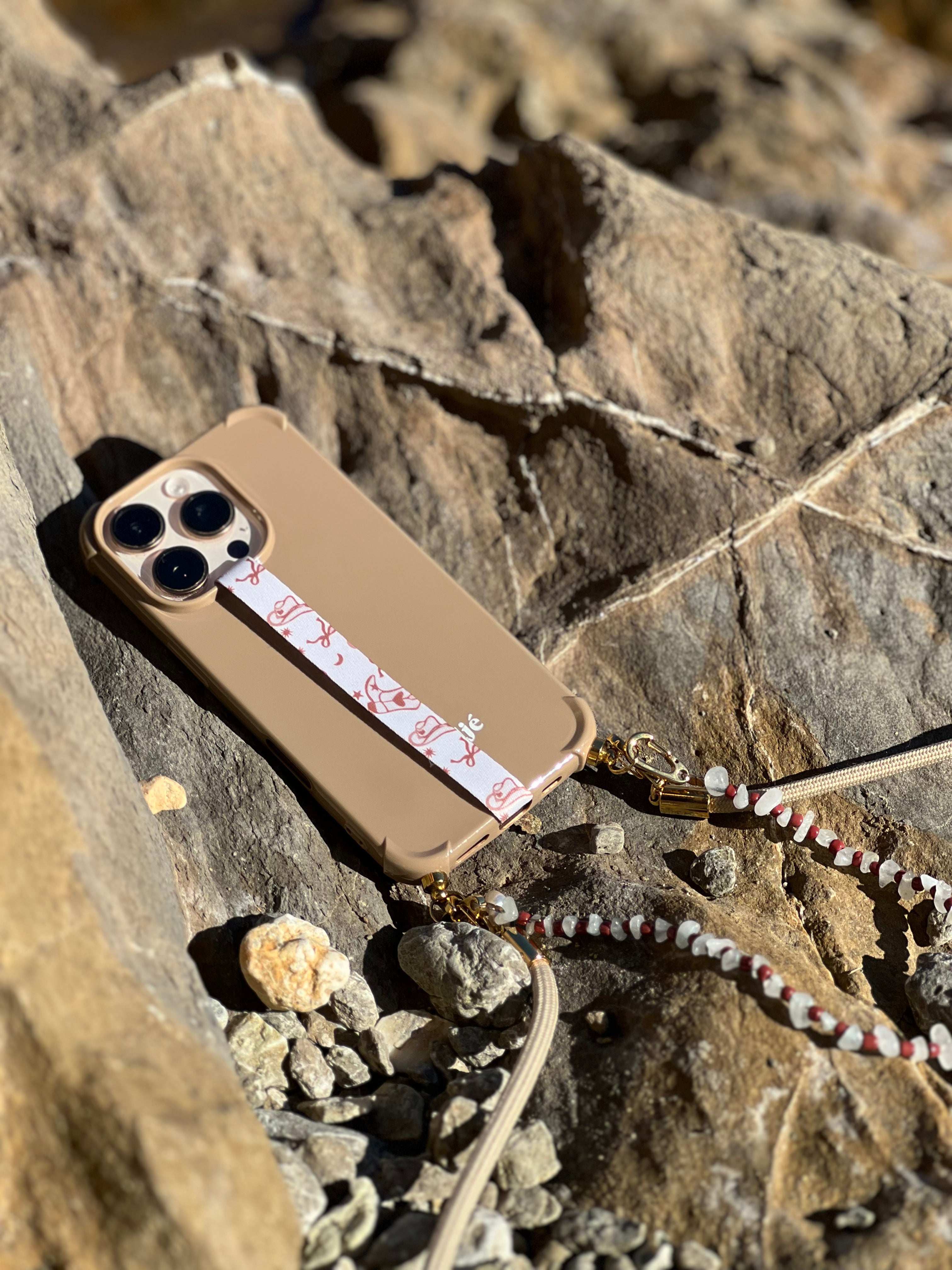 Velnoon phone strap met Boots & Bows design als stijlvol fashion accessoire